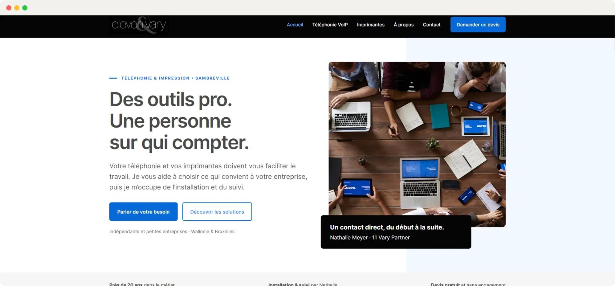Aperçu du site internet 11 Vary Partner